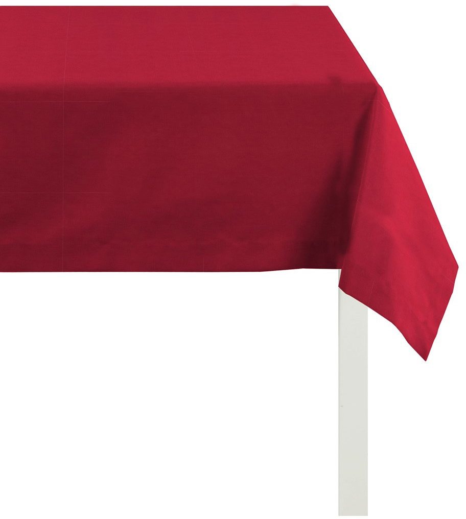Tischdecke APELT "4362 Rips - UNI" Gr. 5, rot (bordeaux), B:45cm L:135cm, Baumwolle, Polyester, Tischdecken, UNI-BASIC Image