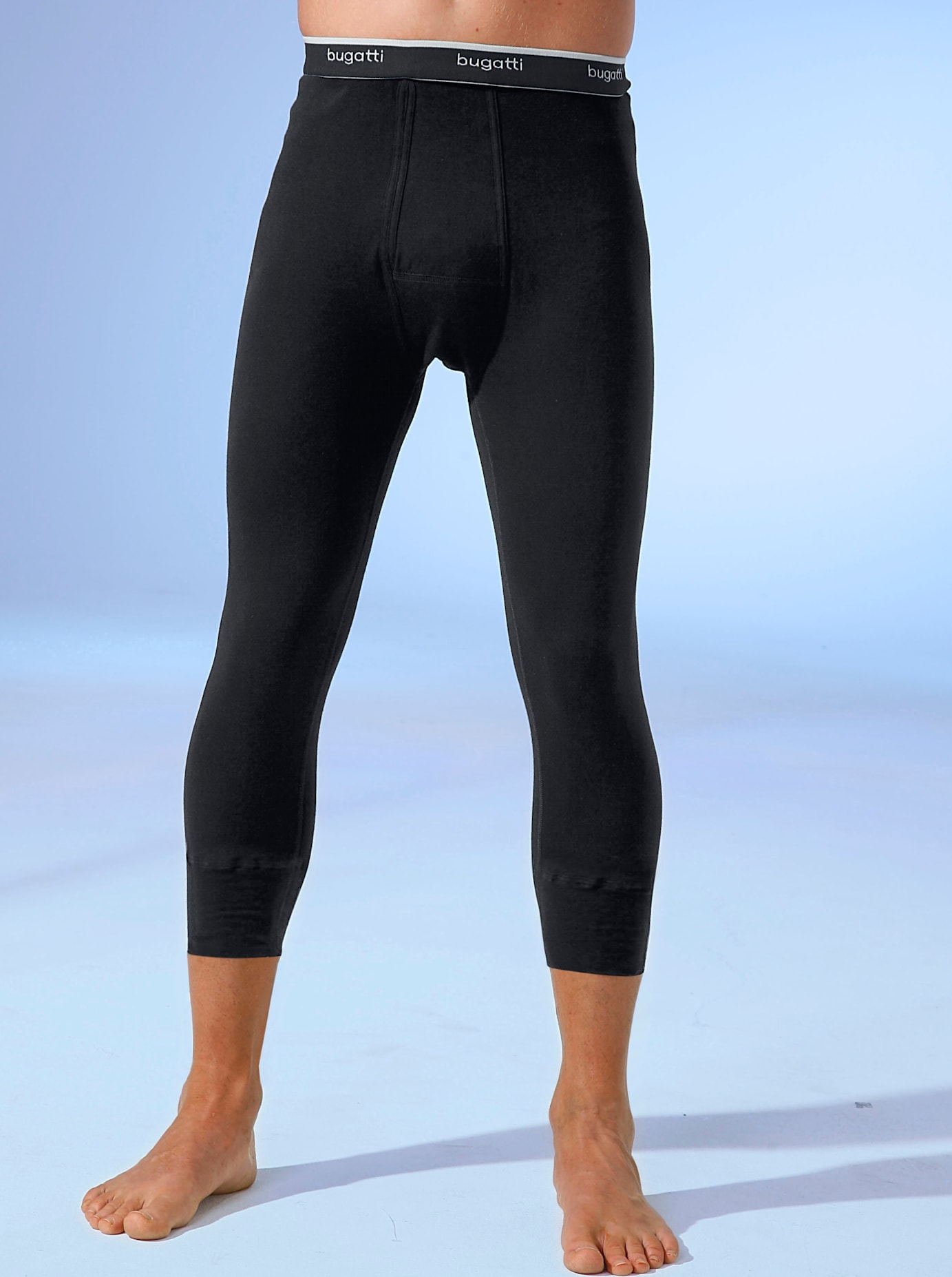 Lange Unterhose BUGATTI, Herren, Gr. 10, schwarz, 100% Baumwolle, Unterhosen Image
