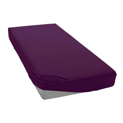 Spannbettlaken BELLANA "Mako-Jersey exclusiv in Gr. 90x200, 140x200 oder 180x200 cm", lila (violett), B:90-100cm L:190-200cm, Mako-Jersey, Obermaterial: 100% Baumwolle, Laken, aus Baumwolle, für Matratzen bis 25 cm Höhe, Bettlaken, Spannbetttuch Image