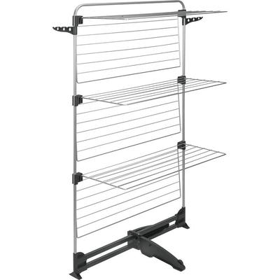 Turmwäscheständer METALTEX "Ciclone Vario", silber (silberfarben, schwarz), B:78cm H:137cm T:68cm, Metall, Wäscheständer Image