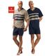 Shorty LE JOGGER Gr. 44/46 (S), bunt (marine, beige) Herren Homewear-Sets Pyjamas