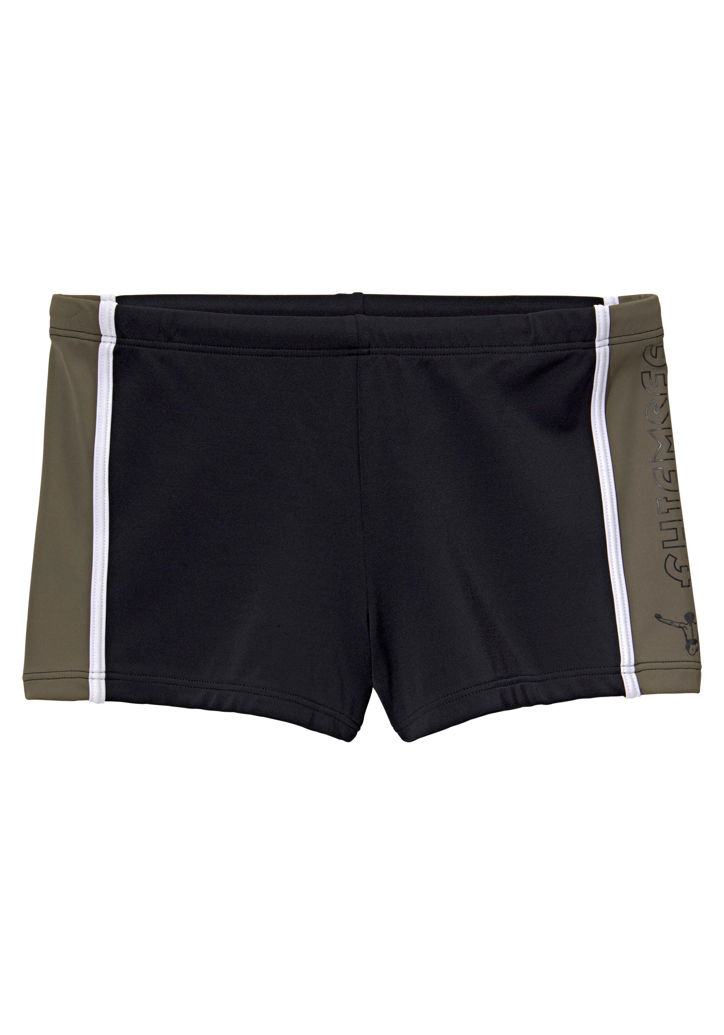 Boxer-Badehose CHIEMSEE, Herren, Gr. 6, N-Gr, schwarz, Polyamid, kontrastfarbene Details, Badehosen, mit Kontrasteinsätzen Image