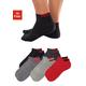 Sneakersocken H.I.S Gr. 39-42, rot (2 x schwarz, 2 grau, rot, anthrazit, meliert, hellgrau, meliert) Damen Socken Multipacks