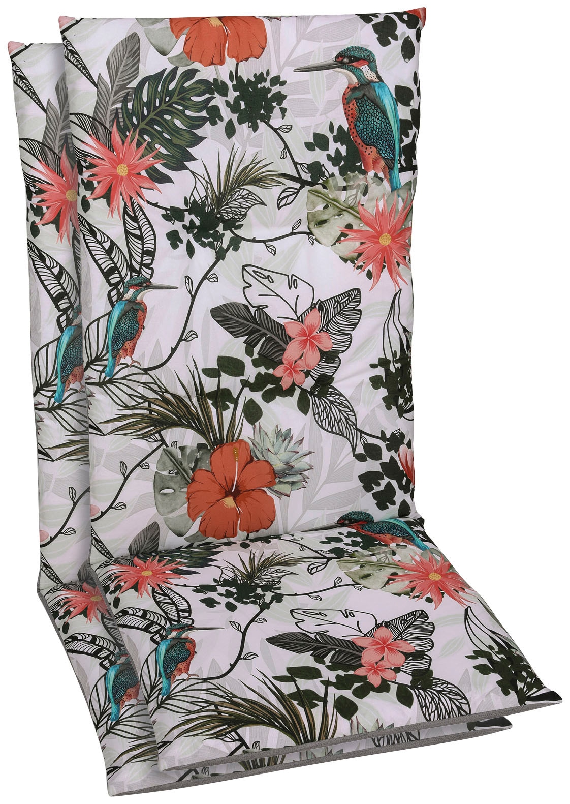 Sesselauflage GO-DE "Sesselauflage hoch", grau, B:48cm H:118cm T:48cm, Baumwolle, Polyester, Polsterauflagen