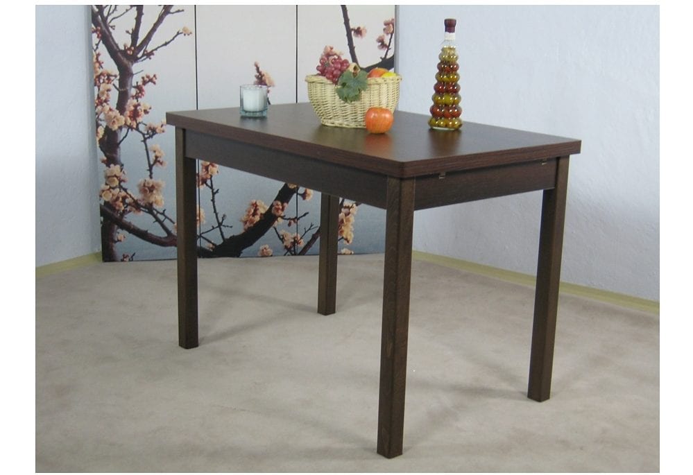 Esstisch HOME AFFAIRE "Hugo", braun (nussbaum dunkel), B:104cm H:75cm T:67cm, Tische, mit Auszugsfunktion