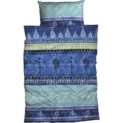 Bettwäsche CASATEX "Indi", blau (waterblau), B/L: 135cm x 200cm, , Satin, B/L: 40cm x 80cm, Satin, Obermaterial: 100% Baumwolle, Bettwäsche, romantisch, orientalisch, weich und gemütlich Image