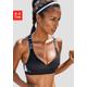 Sport-BH LASCANA ACTIVE Gr. 70, Cup B, schwarz-weiß (schwarz, weiß) Damen BHs Sport-BH Sportbekleidung Push-up-BH Sport