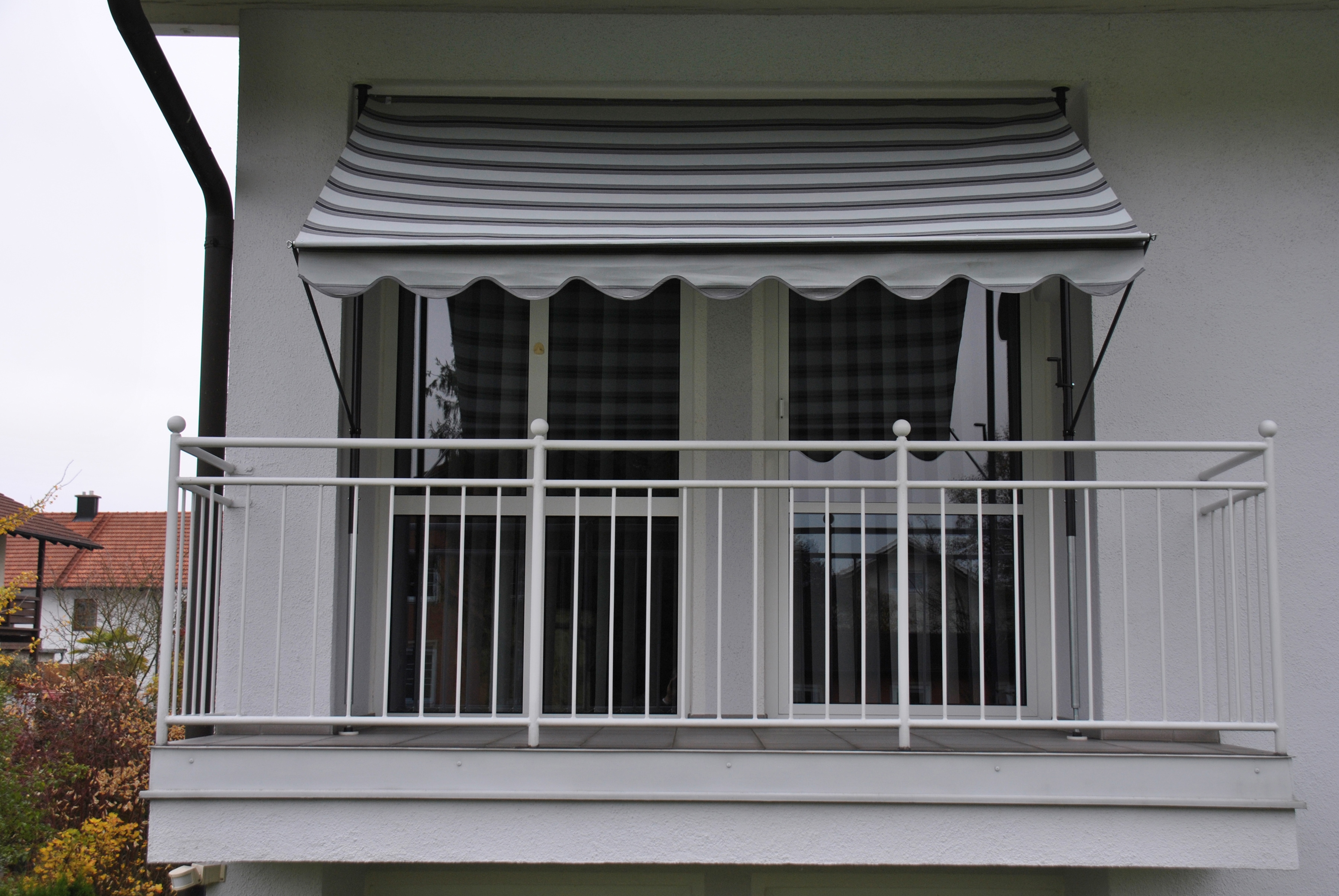 Klemmmarkise, grau (hellgrau, grau), B:250cm, Polyacryl, ANGERER FREIZEITMÖBEL, Markisen, hellgrau-grau, Ausfall: 150 cm, versch. Breiten