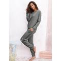 Pyjama VIVANCE DREAMS Gr. 44/46, grau (melange, dunkelgrau) Damen Homewear-Sets Pyjamas