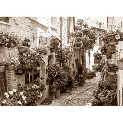 Fototapete PAPERMOON "Stadt Sepia", bunt, B:3,50m L:2,60m, Vlies, Tapeten Image