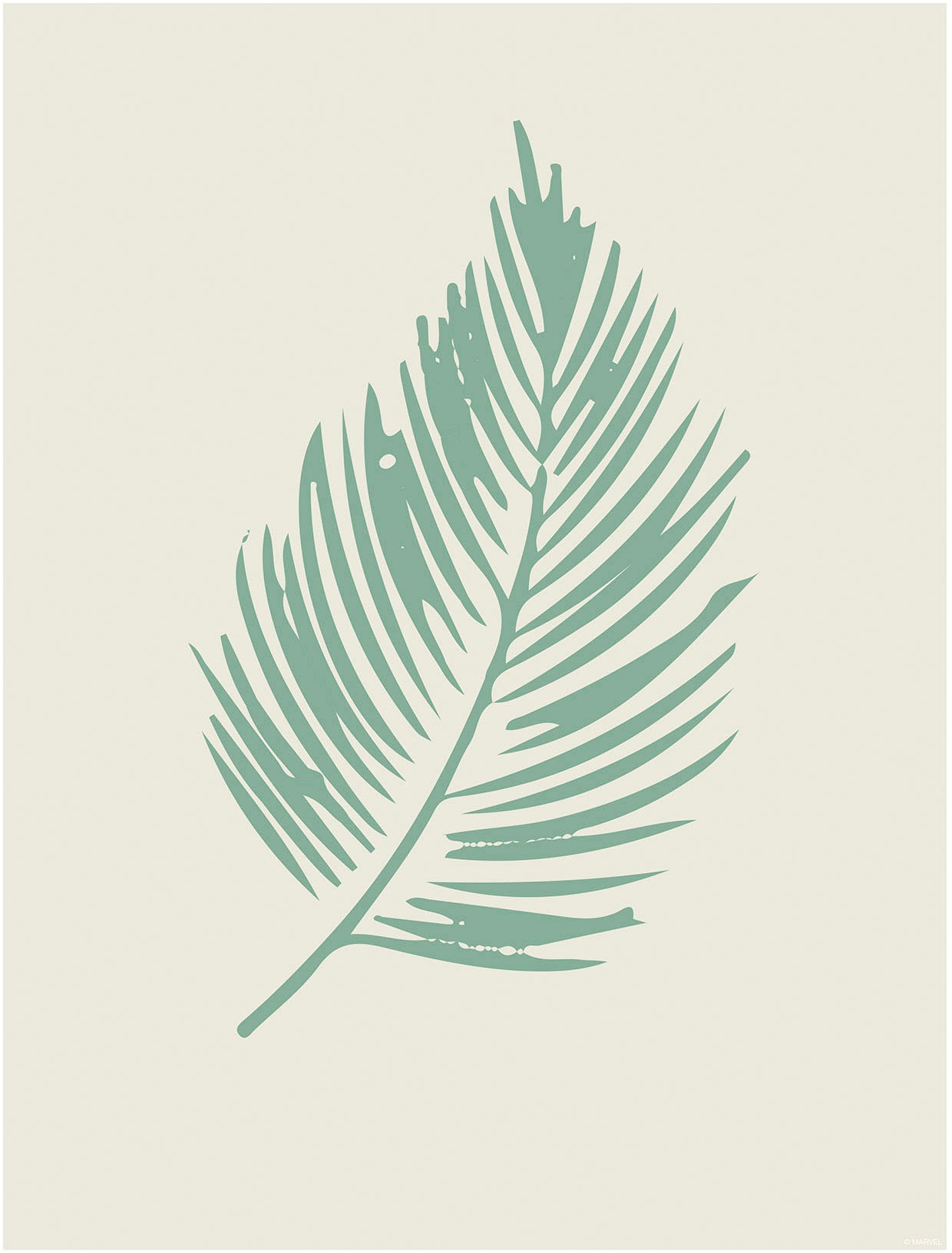 Bild KOMAR "Winter Tropics Black Panther Palm Leaf", grün (farbe bild(er): grün), B:40cm H:50cm, Holz, Papier, Bilder, Wandbild zur Dekoration im Kinderzimmer - ohne Rahmen Image