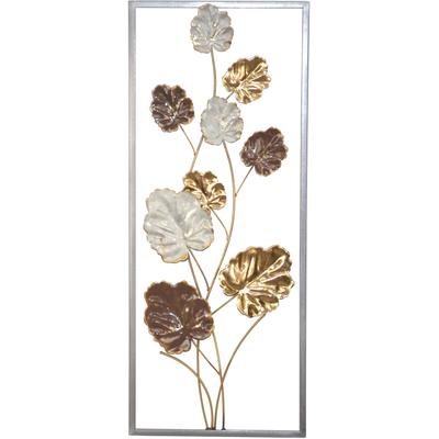 Wanddekoobjekt "Wanddekoration", gold (goldfarben), B:25cm H:61cm T:3cm, Metall, HOFMANN LIVING AND MORE, Wanddekoobjekte Image