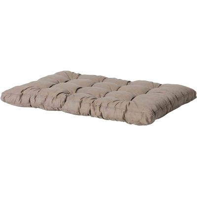 Auflagekissen MADISON "Basic", grau (taupe), B:80cm H:12cm T:120cm, Baumwolle, Polyester, Polsterauflagen, Palettenkisse