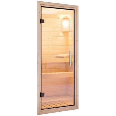Saunatür KARIBU "Türpaket 68 mm", transparent (klarglas), B:65,60cm, Holz, Glas, Türen, Klarglastür