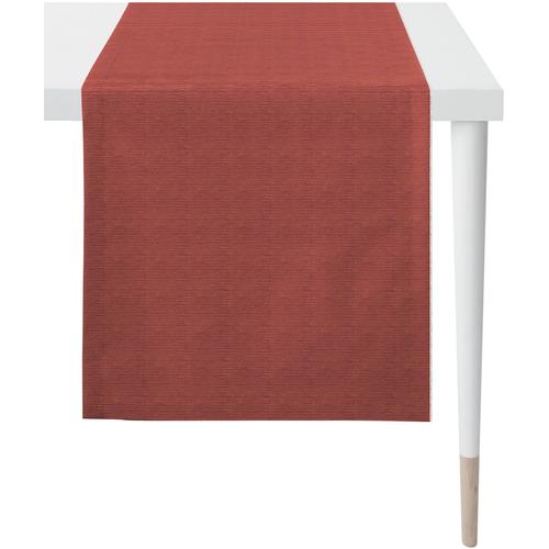 „Tischläufer APELT „“2701 LOFT STYLE, Uni Rips““ Tischdecken Gr. B/L: 44 cm x 140 cm, 1 St., rot Tischläufer“