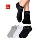 Sneakersocken VENICE BEACH Gr. 31-34, schwarz-weiß (schwarz, weiß, grau) Damen Socken Sportsocken perfekte Passform durch LYCRA-Anteil