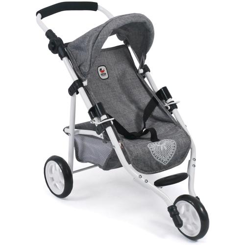 „Puppenbuggy CHIC2000 „“Jogging-Buggy Lola, Jeans Grey““ Puppenwagen grau (jeans grey) Kinder Puppenwagen -trage mit klappbarem Verdeck“