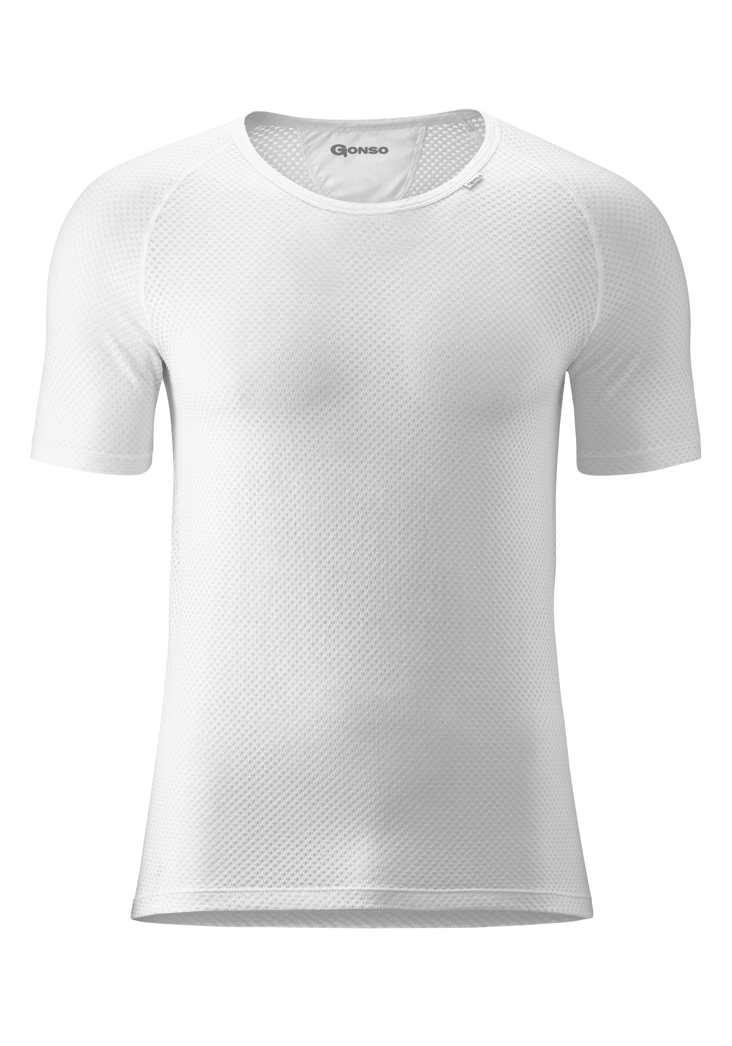 Funktionsshirt GONSO "Base Shirt M", Herren, Gr. XL, weiß, 89% Polypropylen, 11% Elastolefin, Rundhals, Shirts Funktionsshirt Sportshirt, Herren Fahrrad-Unterhemd, elastisch und atmungsaktiv Rundhals Radshirt Image