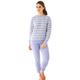 Schlafanzug Gr. 52/54, lila (flieder, geringelt) Damen Homewear-Sets Pyjamas