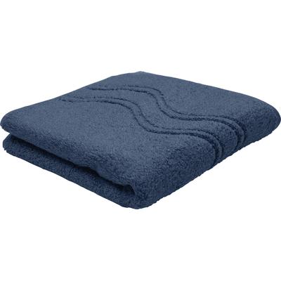 Handtuch ROSS "Cashmere feeling", blau (nachtblau), B:50cm L:100cm, Frottier, Baumwolle, Handtücher (Packung), 100% Baumwolle, mit Wellen-Bordüre, große Farbauswahl Image