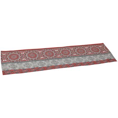Tischläufer GO-DE, rot (rot, grau), B:40cm L:140cm, Baumwolle, Polyester, Tischdecken Image