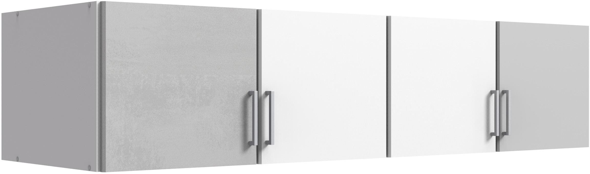 Schrankaufsatz WIMEX "Click", grau (beton, nachbildung lichtgrau, weiß), B:180cm H:42cm T:56cm, Kunststoff, Möbelaufsätze, Kleiderschrank-Zubehör Schrankaufsatz