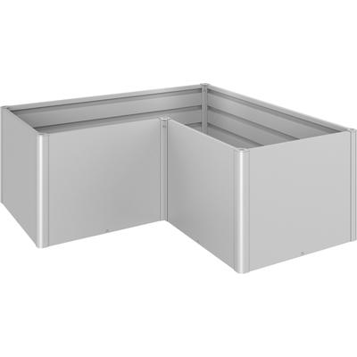 Hochbeet BIOHORT "HochBeet", silber (silberfarben, metallic), B:201cm H:77cm T:201cm, Stahlblech, Pflanzgefäße, BxTxH: 201x201x77 cm