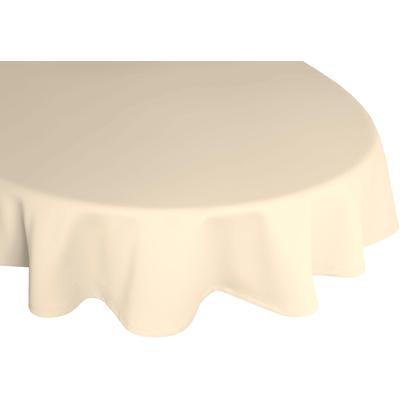 Tischdecke WIRTH "NEWBURY" Gr. 2, beige, B:130cm L:190cm, Polyester, Baumwolle, Tischdecken, oval Image