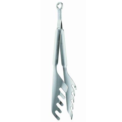 Spaghettizange RÖSLE, silber (edelstahlfarben), L:30cm, Edelstahl 18/10, Küchenzangen, zum Servieren von Teigwaren, Edelstahl 18/10, spülmaschinengeeignet