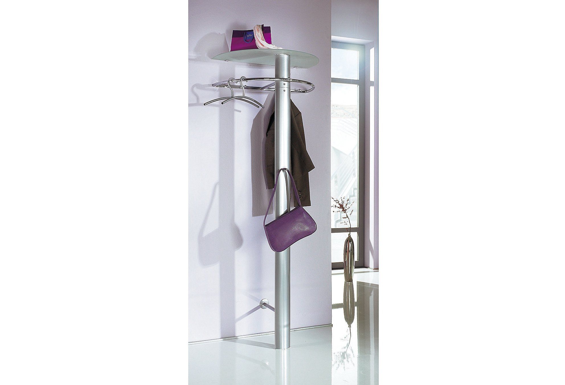 Garderobenpaneel INOSIGN, grau (alufarben), Stahl, Garderobenpaneele, Garderobenpaneel