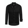 Langarmhemd RUSTY NEAL, Herren, Gr. S, EURO-Größen, schwarz (schwarz, schwarz), 60% Baumwolle, 37% Polyester, 3% Elasthan, mehrfarbig, casual, ohne Ausschnitt, Langarm, Hemden, bestehend aus Hemd, Weste und Krawatte