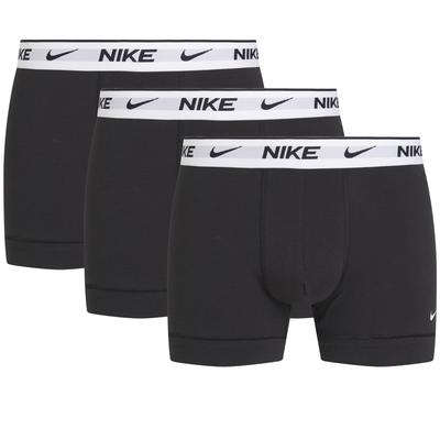 Trunk NIKE UNDERWEAR "TRUNK 3PK", Herren, Gr. S (46), schwarz-weiß (schwarz, weiß wb, weiß), Jersey, Obermaterial: 95% Baumwolle, 5% Elasthan, mehrfarbig, körpernah, Unterhosen, mit Logo-Elastikbund Image