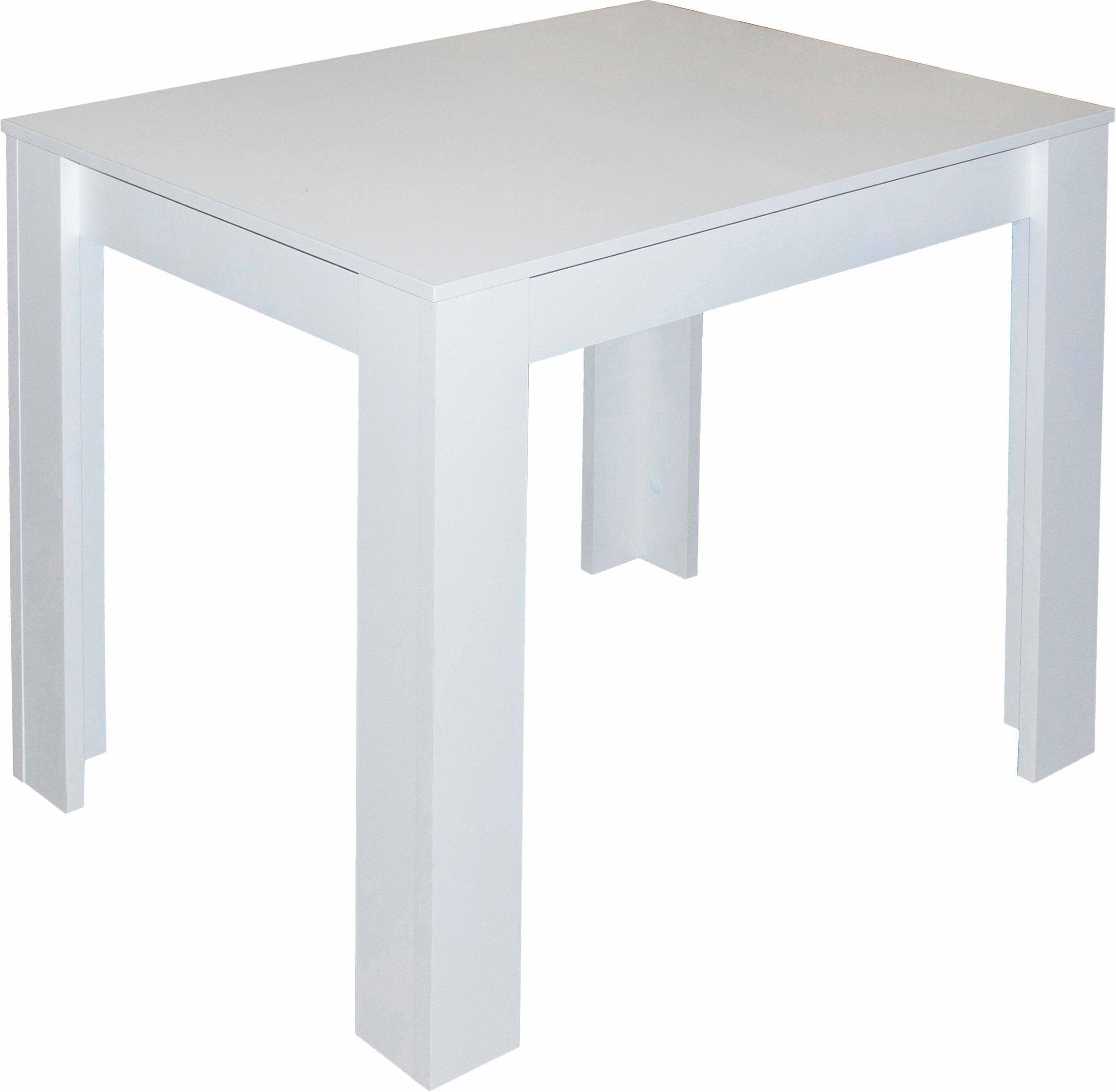 Esstisch MÄUSBACHER "TOPSELLER", weiß (weiß matt), B:80cm H:75cm T:60cm, Tische, Rechteckiger Esstisch Esstisch, in verschiedenen Ausführungen, für kleine Räume geeignet Image