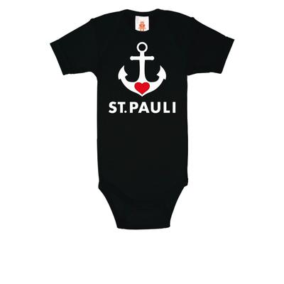 Body LOGOSHIRT Gr. 74, EURO-Größen, schwarz Baby Bodies mit St. Pauli-Logo