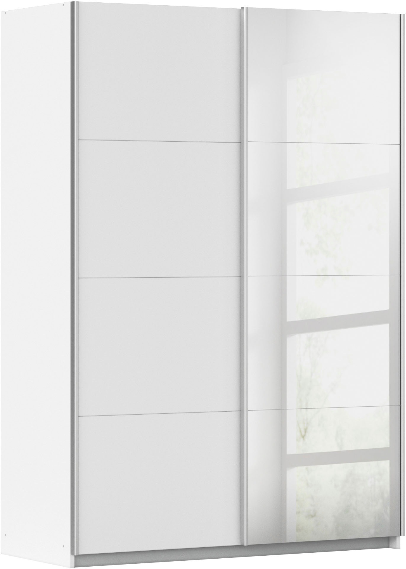 Schwebetürenschrank RAUCH "Subito Kleiderschrank Bestseller", weiß, B:136cm H:197cm T:61cm, Holzwerkstoff, Schränke, Schwebetürenschrank, Schlafzimmerschrank Schrank Garderobe mit 4 Spiegelelementen