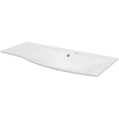 Einbauwaschbecken FACKELMANN "Lugano", weiß, B:115cm H:15,5cm T:46cm, Mineralguss, Marmor, Waschtische, Gussmarmor, Breite 115 cm Image