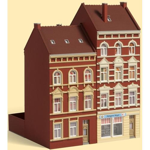 "Modelleisenbahn-Gebäude AUHAGEN ""Stadthäuser Schmidtstraße 27/29"" Modelleisenbahn-Erweiterungen rot Kinder Altersempfehlung Modelleisenbahn-Erweiterungen Made in Germany"