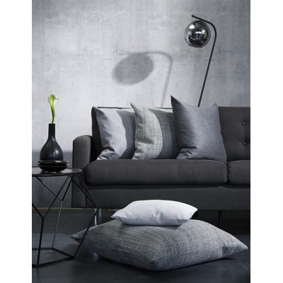 Dekokissen APELT "Luca" Gr. 1, grau (grau, hellgrau, unifarben), B:40cm L:40cm, Polyester, Dekokissen_Sitzkissen_Kissenhüllen, Kissenhülle ohne Füllung, 1 Stück Image