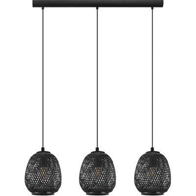 EGLO Hängeleuchte "Dembleby", schwarz, B:90cm, Lampen, Hängelampe, Hängeleuchte, Esstischlampe, Wohnzimmerlampe, Stahl, 