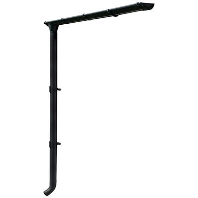 Dachrinne SKANHOLZ, grau (anthrazit), B:10cm L:251cm, Metall, Rinnen, mit Fallrohr, 251 cm