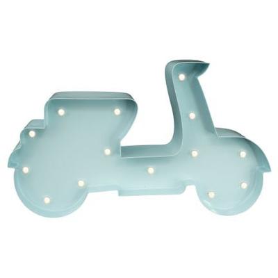 MARQUEE LIGHTS LED Dekolicht "Scooter", blau, H: 14cm, Lampen, Wandlampe, Tischlampe Roller, Vespa, Mofa 10 Leuchtmittel - 23x14 cm Image