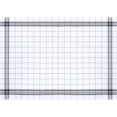 Geschirrtuch STUCO "Bambus, kariert", schwarz-weiß (weiß, schwarz), B:50cm L:70cm, 70% Viskose, 30% Baumwolle, Geschirrtücher Image