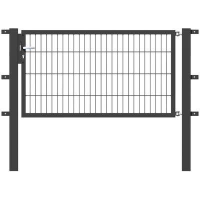 Zauneinzeltür ALBERTS "Flexo", grau (anthrazit), B:150cm H:80cm, Stahl, Tore, 150 cm Breite, in versch. Höhen