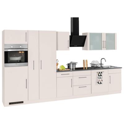Küchenzeile WIHO KÜCHEN "Cali", beige (front: cashmerefarben, korpus: cashmerefarben, arbeitsplatte: granit grau), B:360cm T:60cm, Komplettküchen-Sets, ohne E-Geräte, Breite 360 cm Image