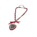 Kette mit Anhänger ALLGÄU REBELL "Rosi", Damen, Gr. one size, Metall, rot, Basic, Halsketten, mit Herzanhänger