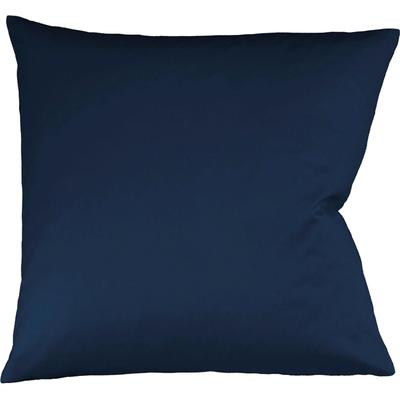 Kissenbezug FLEURESSE "Colours Mako Satin, 100% Baumwolle, mit Reißverschluss", blau (nachtblau), B:40cm L:40cm, Mako-Satin, Mako-Satin, Kissenbezüge, Mako Satin, glänzend, glatt, Premium Qualität Image