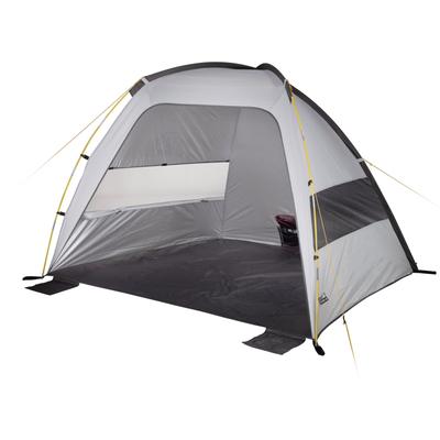 Strandmuschel HIGH PEAK "Rapid Beach 80", grau (aluminium, dunkelgrau), Zelte, B/H/L: 200cm x 130cm x 150cm, UV 80 Schutz, B:200cm H:130cm L:150cm