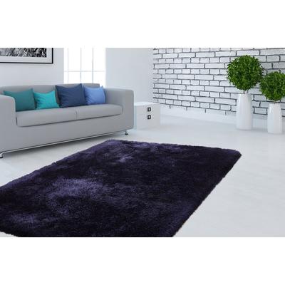 Hochflor-Teppich CALO-DELUXE "Giora 200" Gr. 2, blau, B:80cm H:80mm L:150cm, Kunstfaser, Teppiche, getuftet, besonders weich durch Microfaser, Wohnzimmer, Schlafzimmer Image