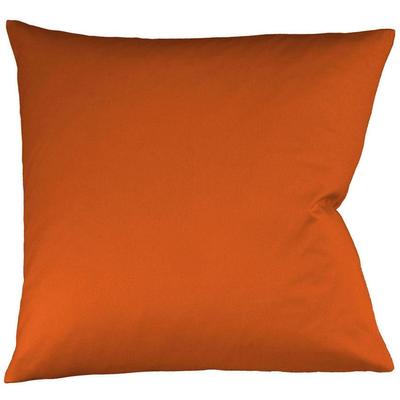 Kissenbezug FLEURESSE "Colours Mako Satin, 100% Baumwolle, mit Reißverschluss", rot (chili), B:80cm L:80cm, Mako-Satin, Mako-Satin, Kissenbezüge, Mako Satin, glänzend, glatt, Premium Qualität Image