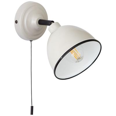 BRILLIANT Wandleuchte "Telio", grau (grau, taupe), H: 12,5cm, Lampen, Wandlampe mit Zugschalter Image
